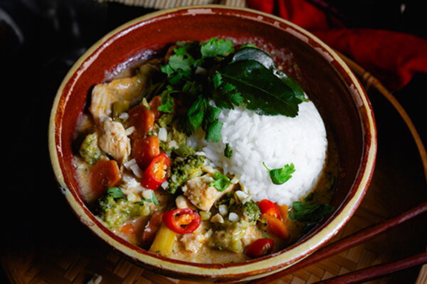 Chicken red curry