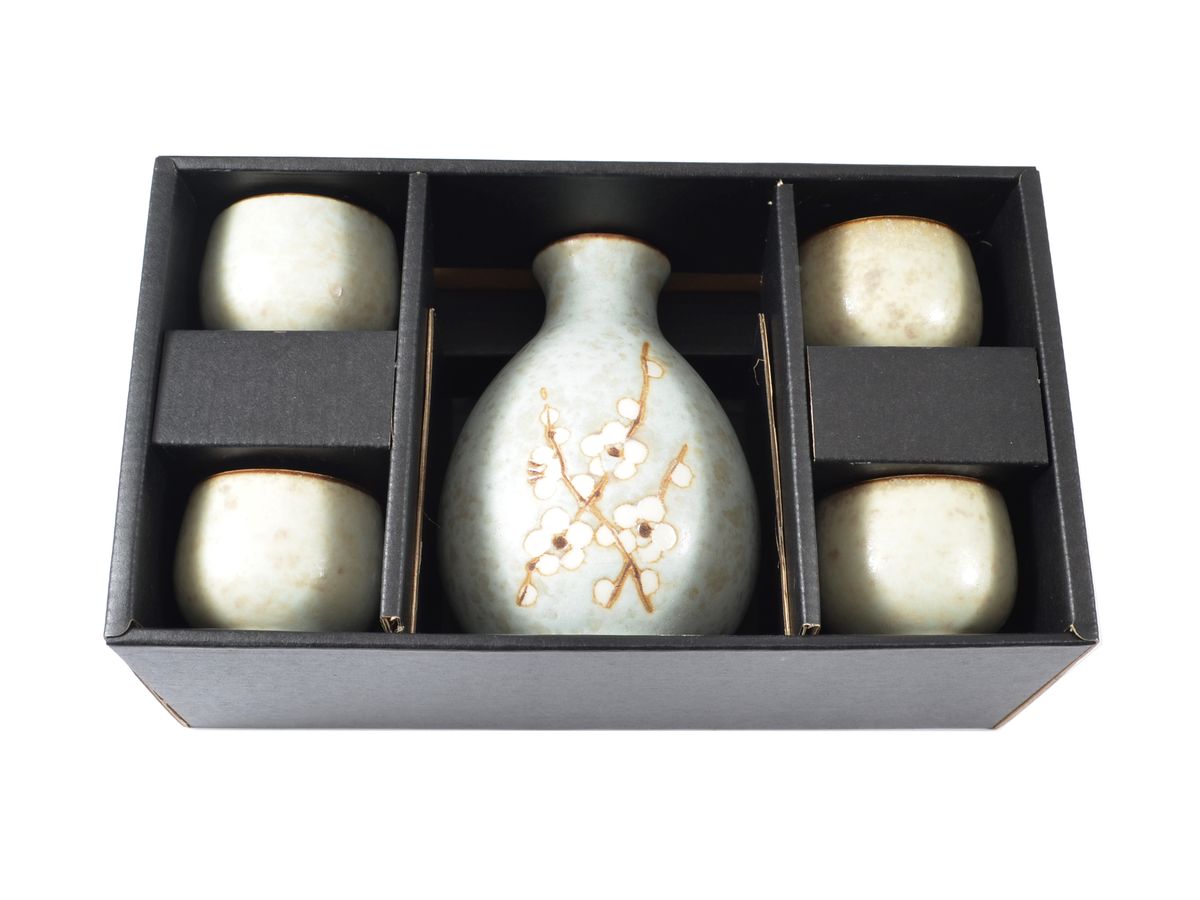 Japonská súprava na servírovanie saké z kameniny Edo Japan