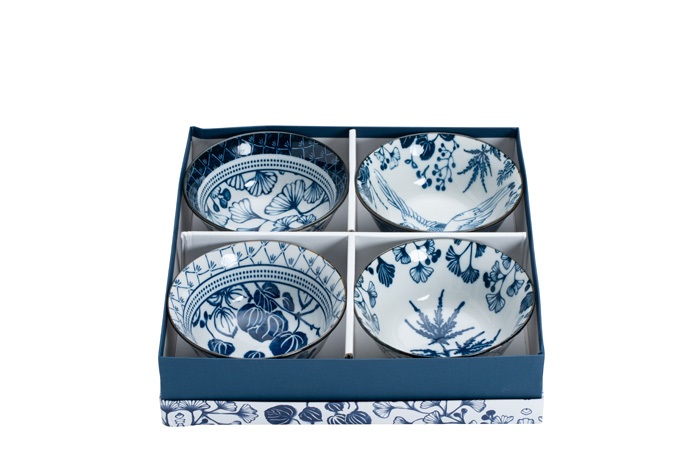 Japonské misky Flora Japonica Rice Bowl 4 ks