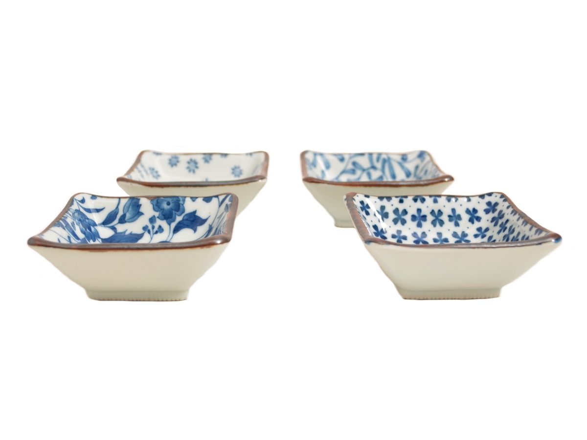 Misky na omáčku z japonskej keramiky 4 ks