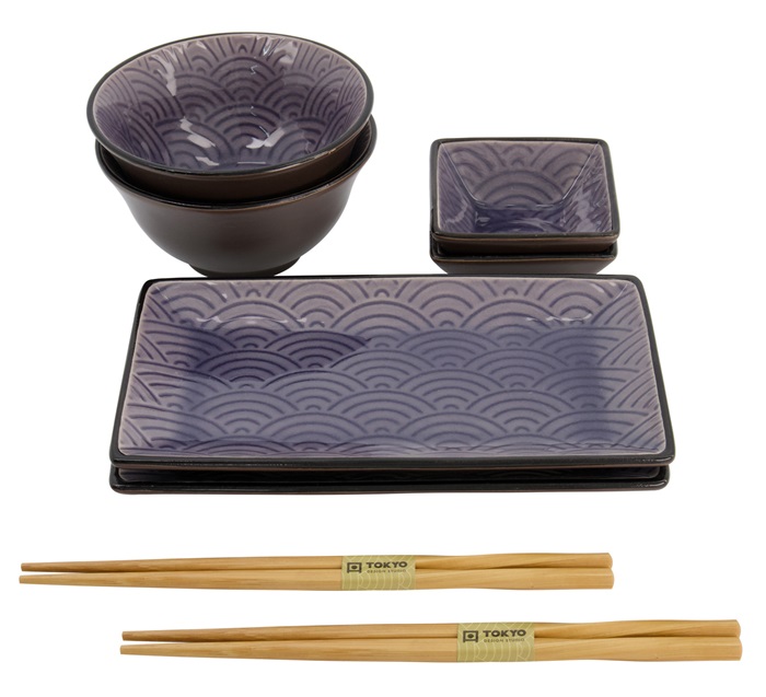 Sushi set modrý v darčekovej krabici