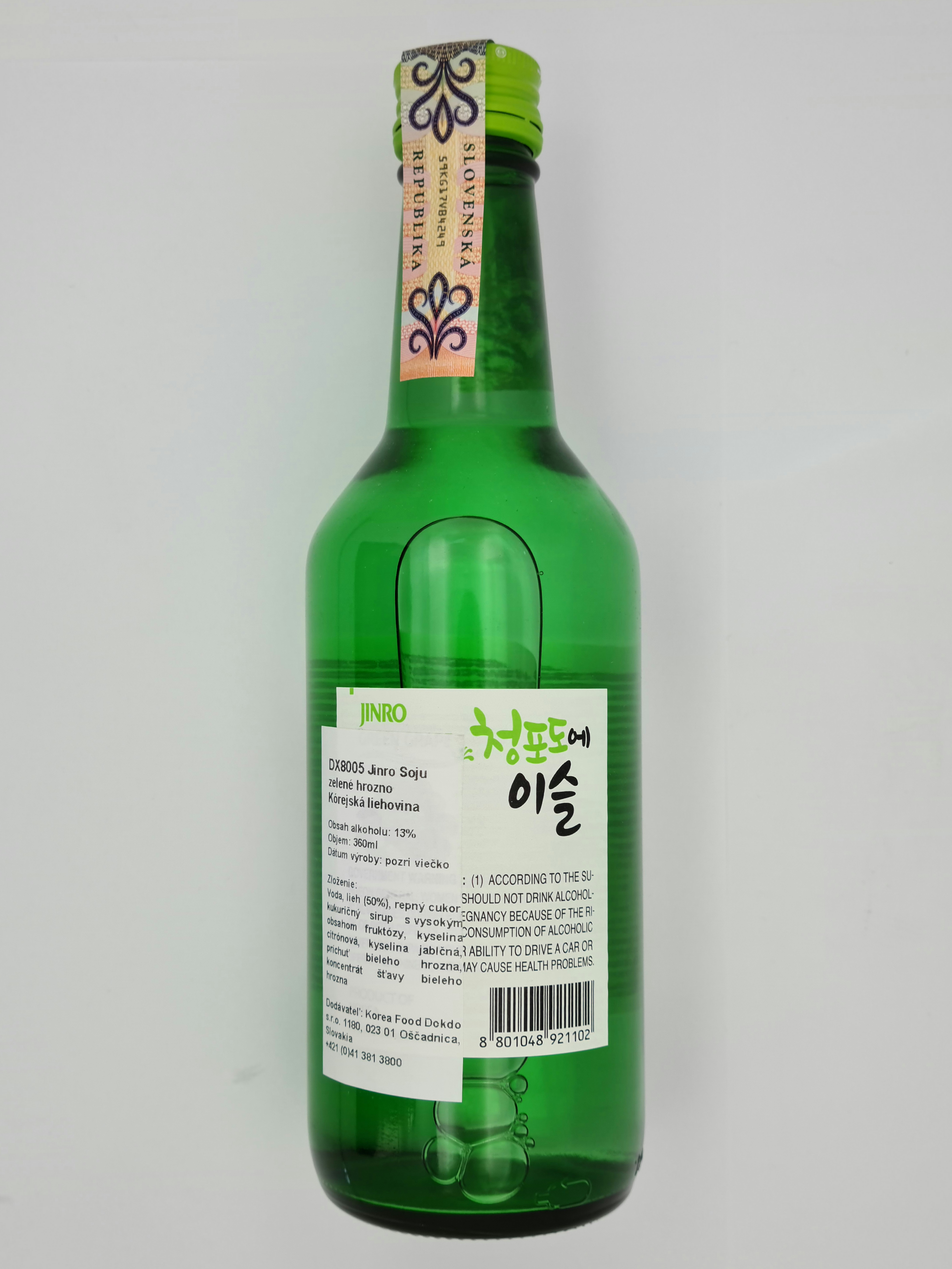 Soju,Sodžu green grape etiketa