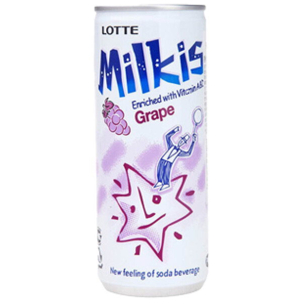 Kórejský sýtený mliečny nápoj s príchuťou hrozna 250 ml