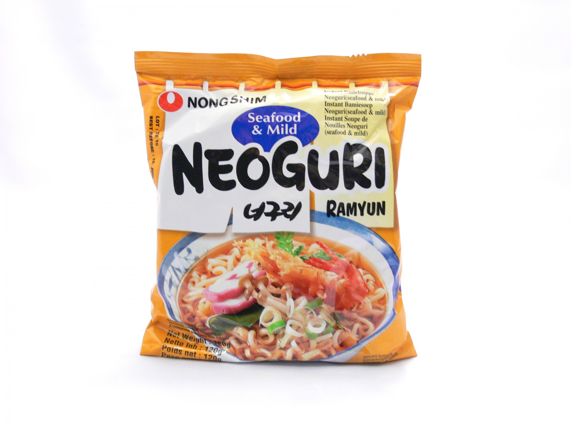 Instantná rezancová polievka Neoguri s morskými plodmi jemná 120 g