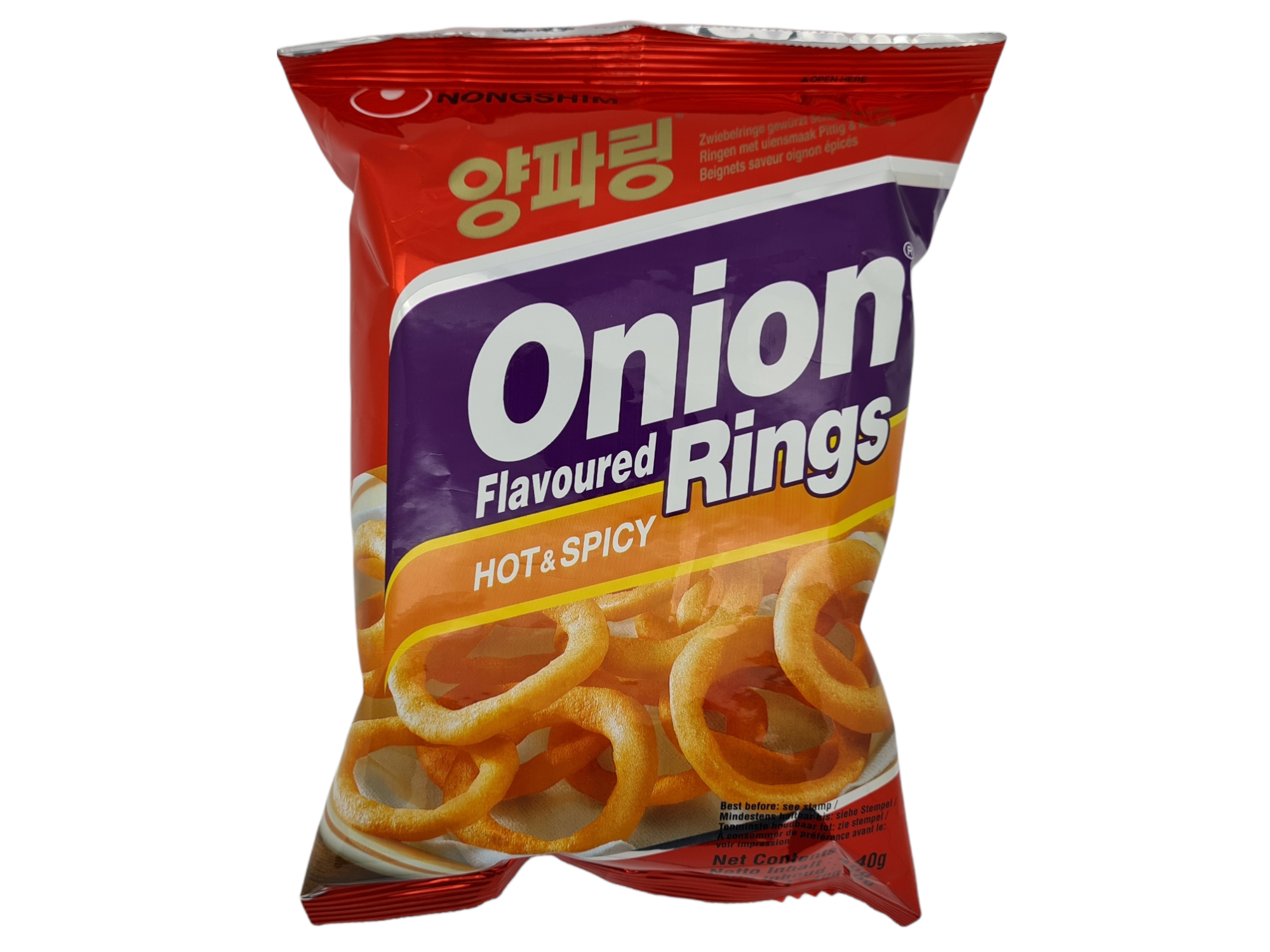 Pikantné kórejské cibuľové krúžky Nongshim 40 g
