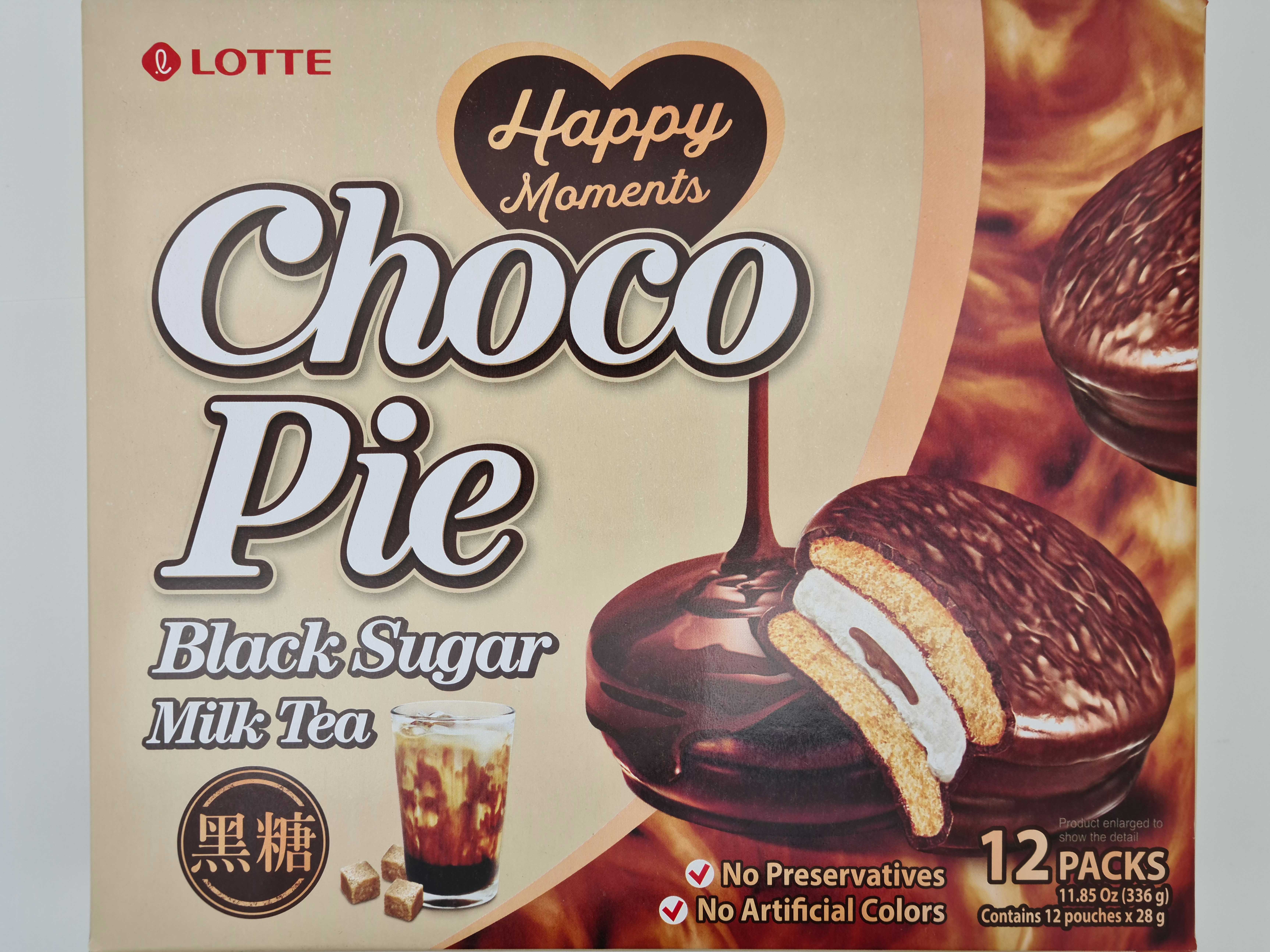 Lotte Choco Pie koláčiky s čiernym cukrom