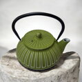 Liatinový čajník Zen, zeleno-strieborný (0,6 l)