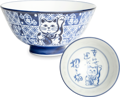 Set japonských misiek motív šťastná mačka s paličkami 4ks
