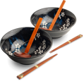 Porcelánová súprava misiek na ramen Anemone Blue 21cm