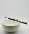 Miska biela porcelánová s otvormi na paličky ( (16cm x 7,5cm)