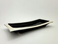 Podnos čierny s bielym lemovaním 10 x 23cm