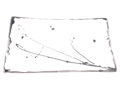 Podnos Edako keramický hranatý biely s bodkami (28cm x 15,5cm x 3cm)