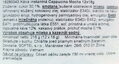 Detail slovenskej etikety na balení instantnej kávy G7 Cappuccino Mocha. Zobrazuje presné zloženie s obsahom rozpustnej kávy a kakaového prášku, informácie o celkovej hmotnosti 216g (12x18g), dovozcu, krajinu pôvodu Vietnam a stručný návod na prípravu zal