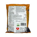 Zadná strana obalu produktu 500001 Rezance Kimchi Ramen Nongshim 120 g 2.png s detailnými informáciami pre spotrebiteľa. Fotografia zachytáva tabuľku nutričných hodnôt, podrobný zoznam ingrediencií, návod na prípravu v štyroch krokoch a logo Halal certifi