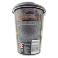 Bočná strana obalu ramen rezancov Oyakata Chicken Teriyaki 96g, ktorá obsahuje podrobnú tabuľku nutričných hodnôt a textový návod na prípravu produktu vo viacerých jazykoch.