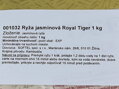Slovenská etiketa jasmínovej ryže royal tiger