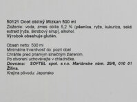 Slovenská etiketa obilného octu Mizkan 500 ml