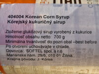 Slovenská etikta kukuričného sirupu 700 ml