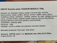 Slovenská etiketa korenia Tandoori Masala bbq 100 g