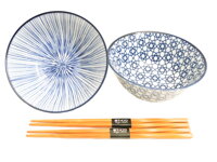 Japonské misky porcelánové s paličkami