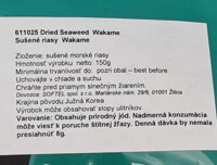 Slovenská etiketa morských sušených rias Wakame 150 g