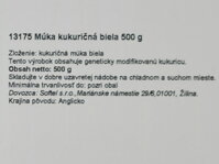 Slovenská etiketa múky kukuričnej bielej 500 g