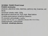 Slovenská etiketa strúhanky Panko 200 g