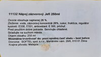 Slovenská etiketa nealkoholického zázvorového nápoja Jefi 250 ml