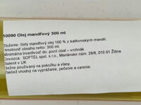 Slovenská etiketa mandľového oleja KTC 300 ml