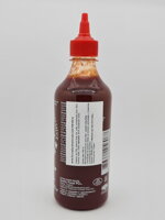Slovenská etiketa čili omáčky Sriracha FGB extra ostrej 455 ml