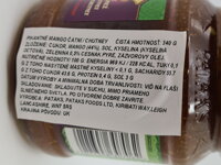Slovenská etiketa mangového chutney pikantého 340 g