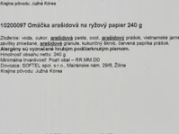Slovenská etiketa arašidovej omáčky na ryžový papier 240 g
