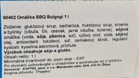 Slovenská etiketa Bulgogi omáčky barbeque 1 l