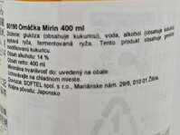 Slovenská etiketa Mirin Hinode Hon 14 % 400 ml