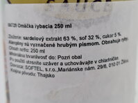 Slovenská etiketa rybacej omáčky HBB 250 ml