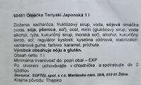Slovenská etiketa japonskej teriyaki omáčky 1 l