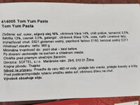 Slovenská etiketa pasty na polievku Tom Yum 900 g