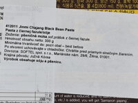 Slovenská etiketa pasty z čiernej fazule Jin Mi 300 g