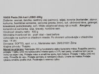 Slovenská etiketa thajskej pasty na žlté kari Lobo 400 g