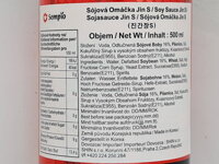 Slovenská etiketa sójovej omáčky Sempio Jin S 500 ml