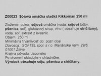 Slovenská etiketa sójovej omáčky sladkej Kikkoman 250 ml