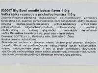 Slovenská etiketa instantných rezancov s príchuťou homár 110 g