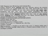 Slovenská etiketa pikantných rezancov Mi Goreng Indomie 80 g