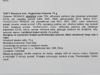 Slovenská etiketa indonézskych instantných rezancov zeleninových 75 g