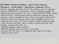 Slovenská etiketa rezancov JML steak z hovädzieho mäsa 116 g