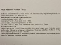 Slovenská etiketa pšeničných ramen rezancov 180 g