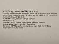 Slovenská etiketa pikantných cibuľových krúžkov 40 g