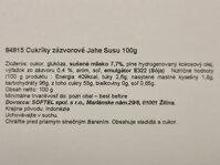 Slovenská etiketa zázvorových cukríkov s príchuťou mlieka Jahe Susu 100 g