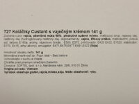 Slovenská etiketa koláčikov Orion Custas s vaječným krémom 141 g
