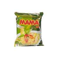 Balenie thajských instantných rezancov Mama zelené kari 55 g